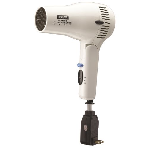 Conair Ionic Cord Keeper Folding Hair Dryer 1875W White